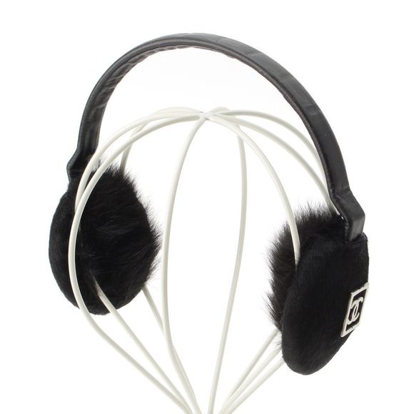 Chanel Sport Line Halaco Coco Mark Earmuffs Black - Picture 1 of 9